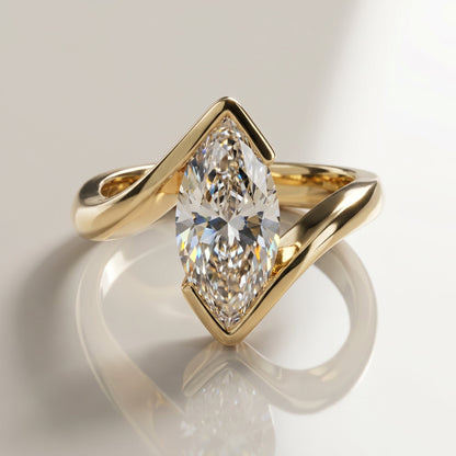 Oval Solitaire Engagement Ring – 2 CT Lab Grown Diamond