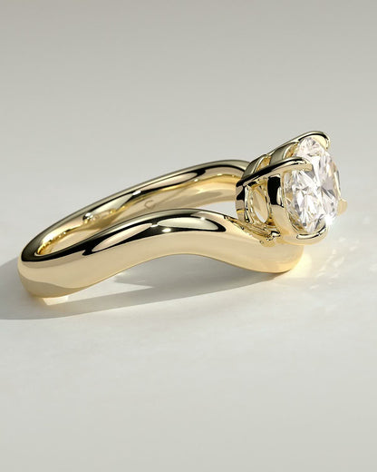 Round Halo, Pave & Split Shank Engagement Ring – 1.93 CT Lab Grown Diamond