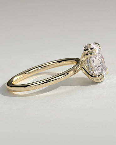 Round Halo, Pave & Split Shank Engagement Ring – 1.93 CT Lab Grown Diamond