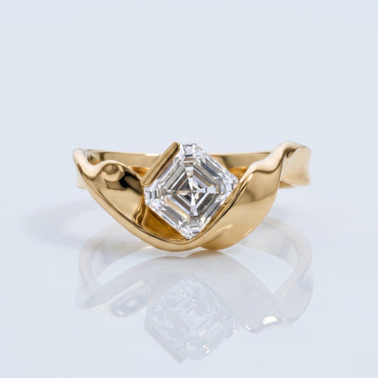 Marquise Swirl Solitaire Engagement Ring – 1 CT Lab Grown Diamond
