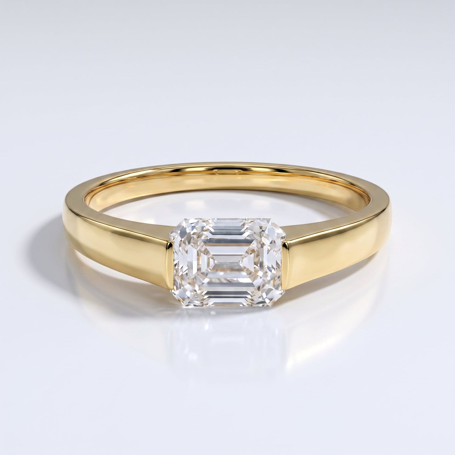 Marquise Swirl Solitaire Engagement Ring – 1 CT Lab Grown Diamond