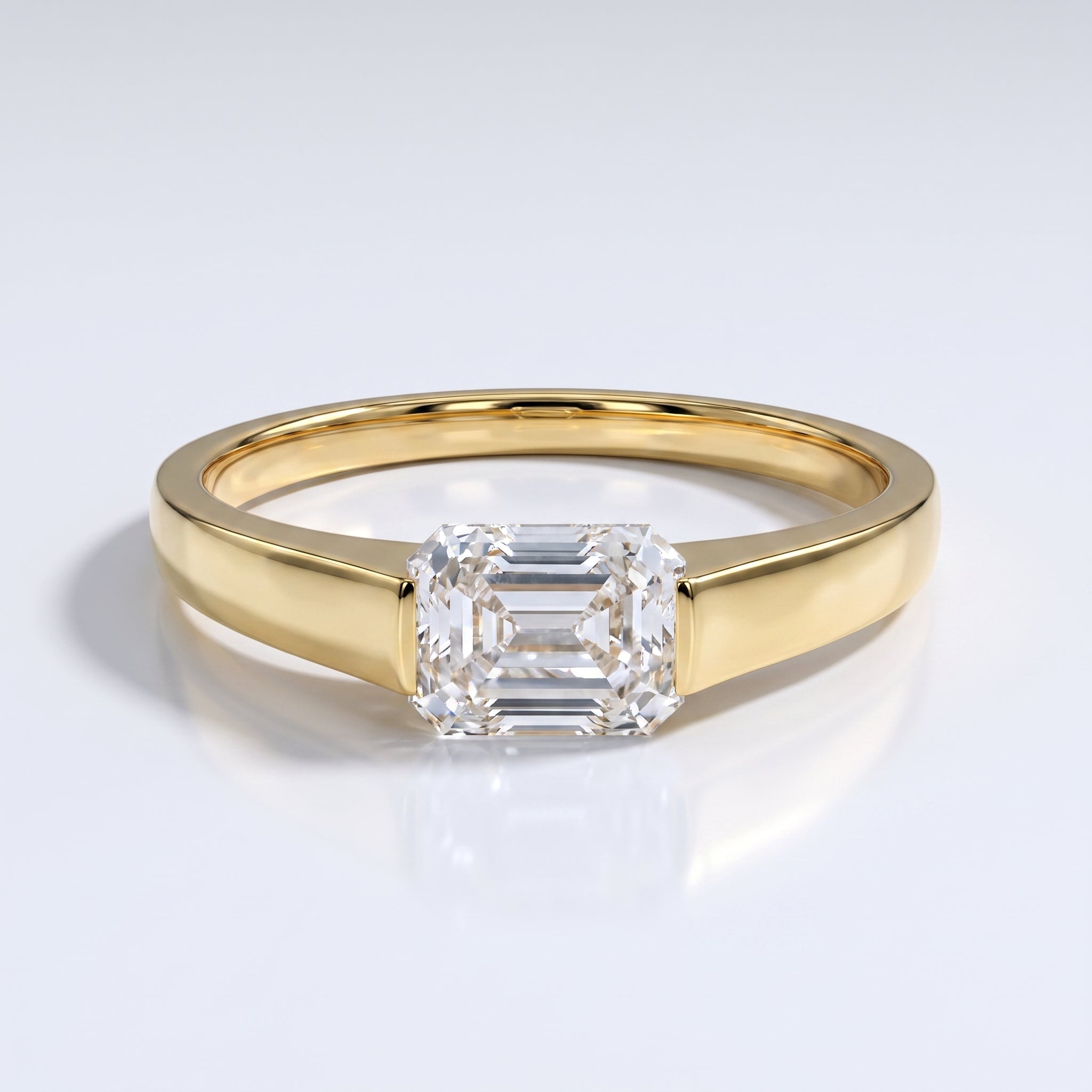Marquise Swirl Solitaire Engagement Ring – 1 CT Lab Grown Diamond