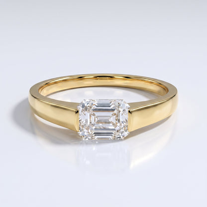 Marquise Swirl Solitaire Engagement Ring – 1 CT Lab Grown Diamond
