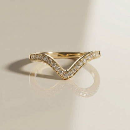 0.13 TCW Round Twisted DEF/VVS Lab Grown Diamond Wedding Band