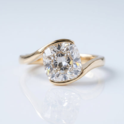 Marquise Swirl Solitaire Engagement Ring – 1 CT Lab Grown Diamond