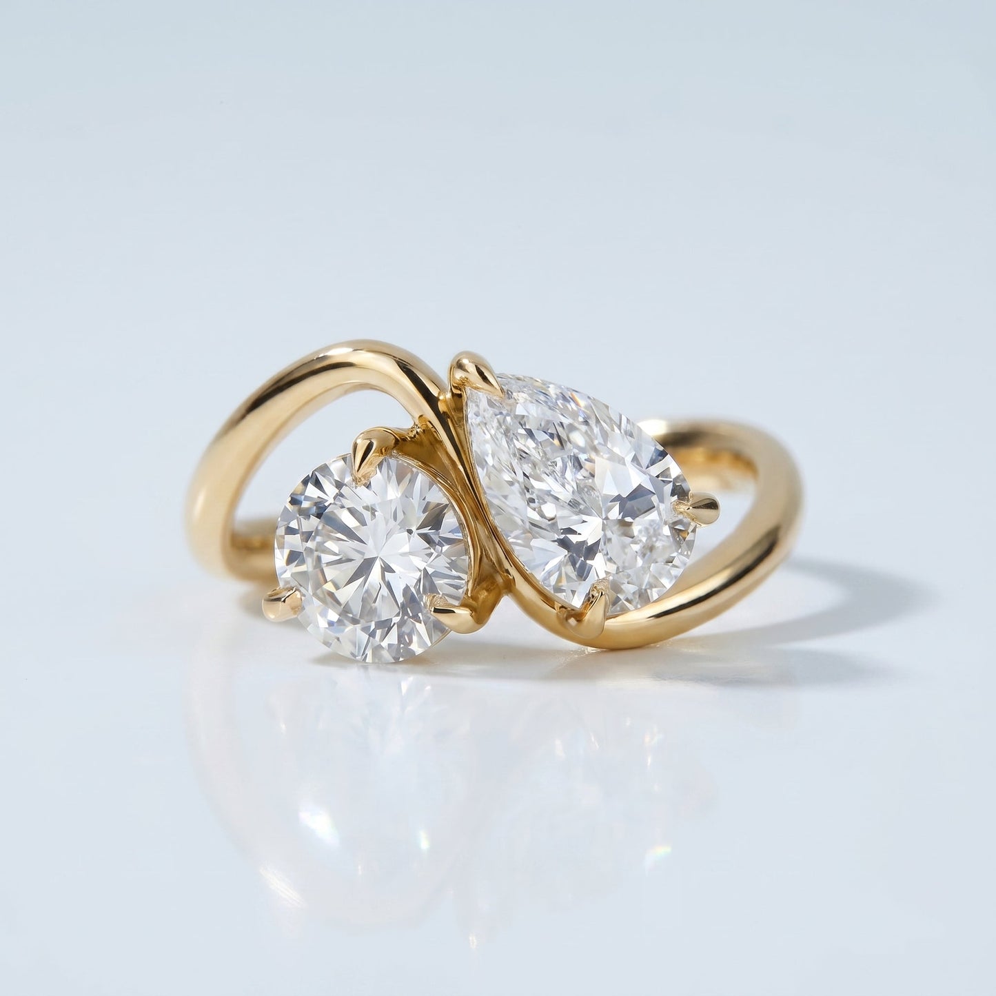 Marquise Swirl Solitaire Engagement Ring – 1 CT Lab Grown Diamond