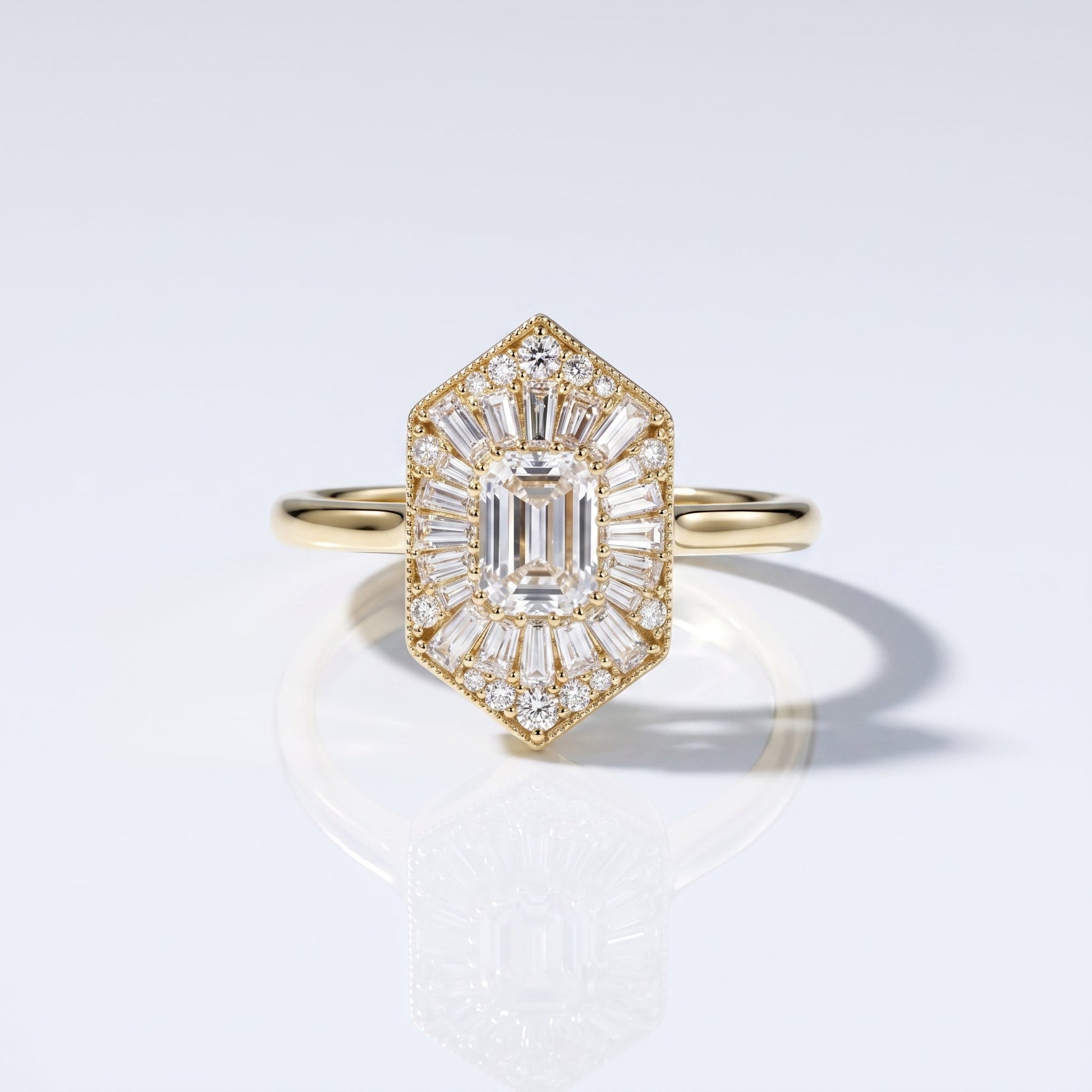 Marquise Swirl Solitaire Engagement Ring – 1 CT Lab Grown Diamond