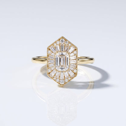 Marquise Swirl Solitaire Engagement Ring – 1 CT Lab Grown Diamond