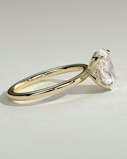 Round Halo, Pave & Split Shank Engagement Ring – 1.93 CT Lab Grown Diamond