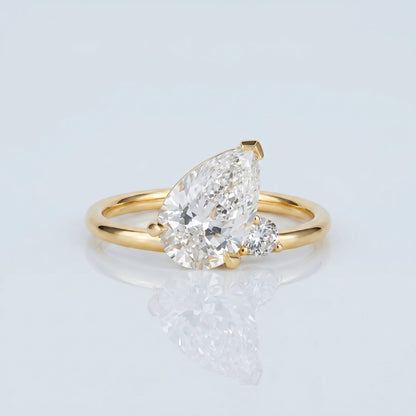Marquise Swirl Solitaire Engagement Ring – 1 CT Lab Grown Diamond