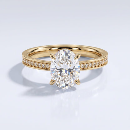 Marquise Swirl Solitaire Engagement Ring – 1 CT Lab Grown Diamond