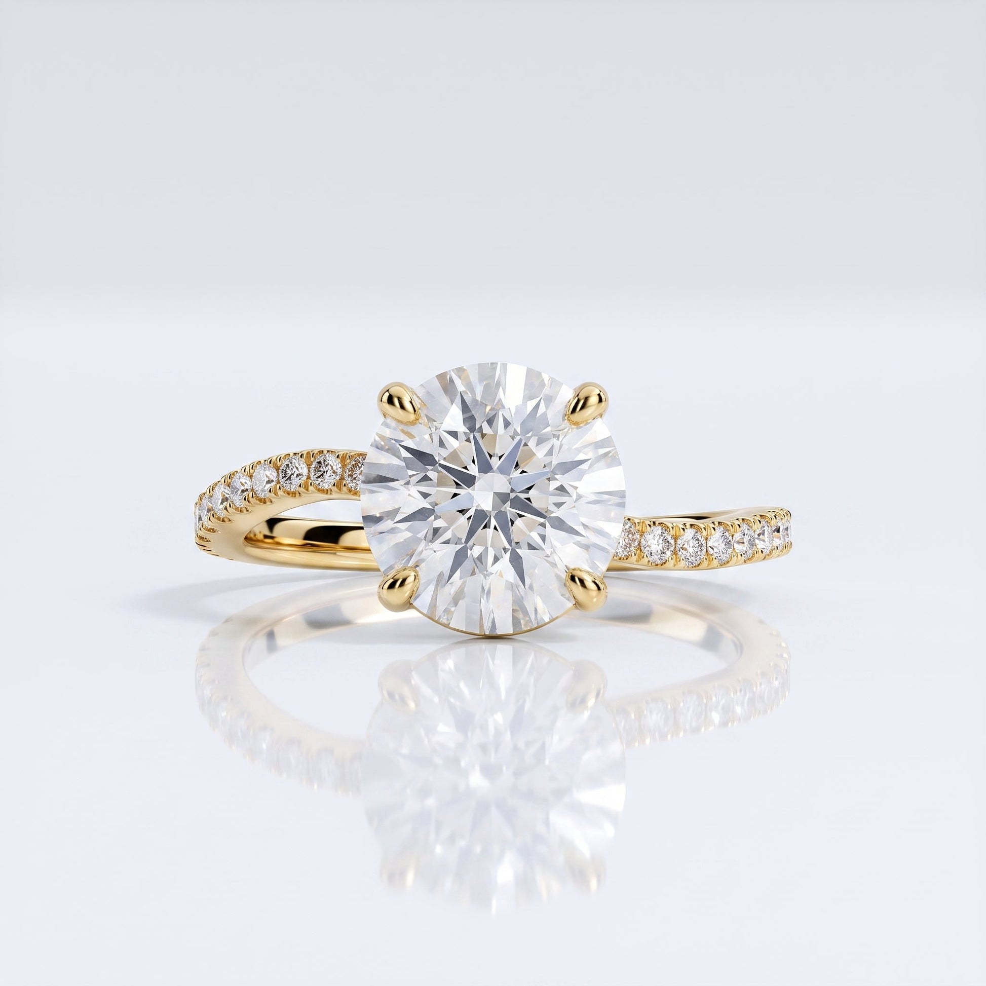 Marquise Swirl Solitaire Engagement Ring – 1 CT Lab Grown Diamond