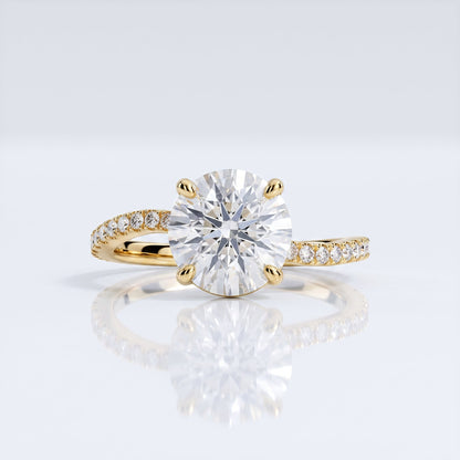 Marquise Swirl Solitaire Engagement Ring – 1 CT Lab Grown Diamond
