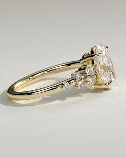 Round Halo, Pave & Split Shank Engagement Ring – 1.93 CT Lab Grown Diamond