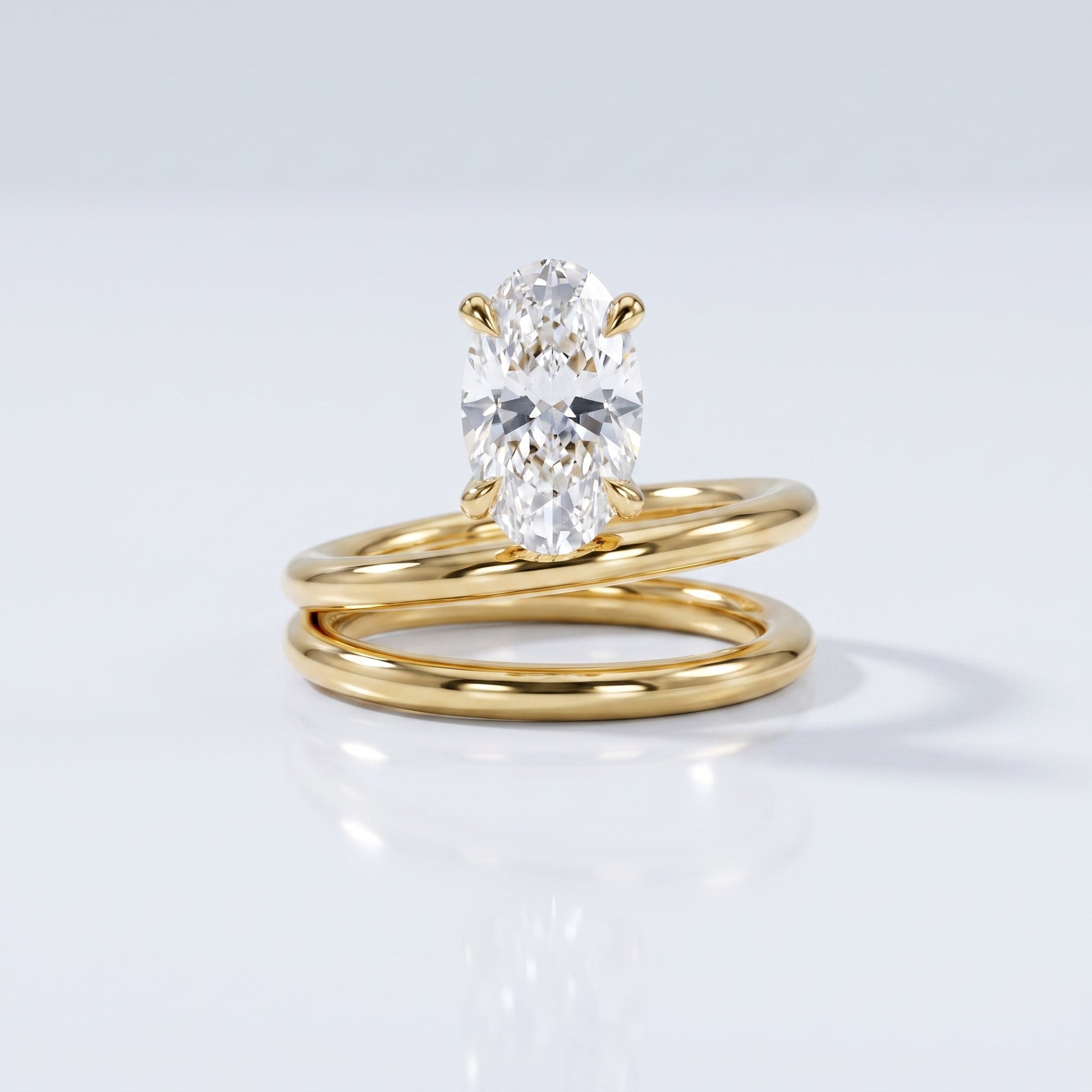 Marquise Swirl Solitaire Engagement Ring – 1 CT Lab Grown Diamond