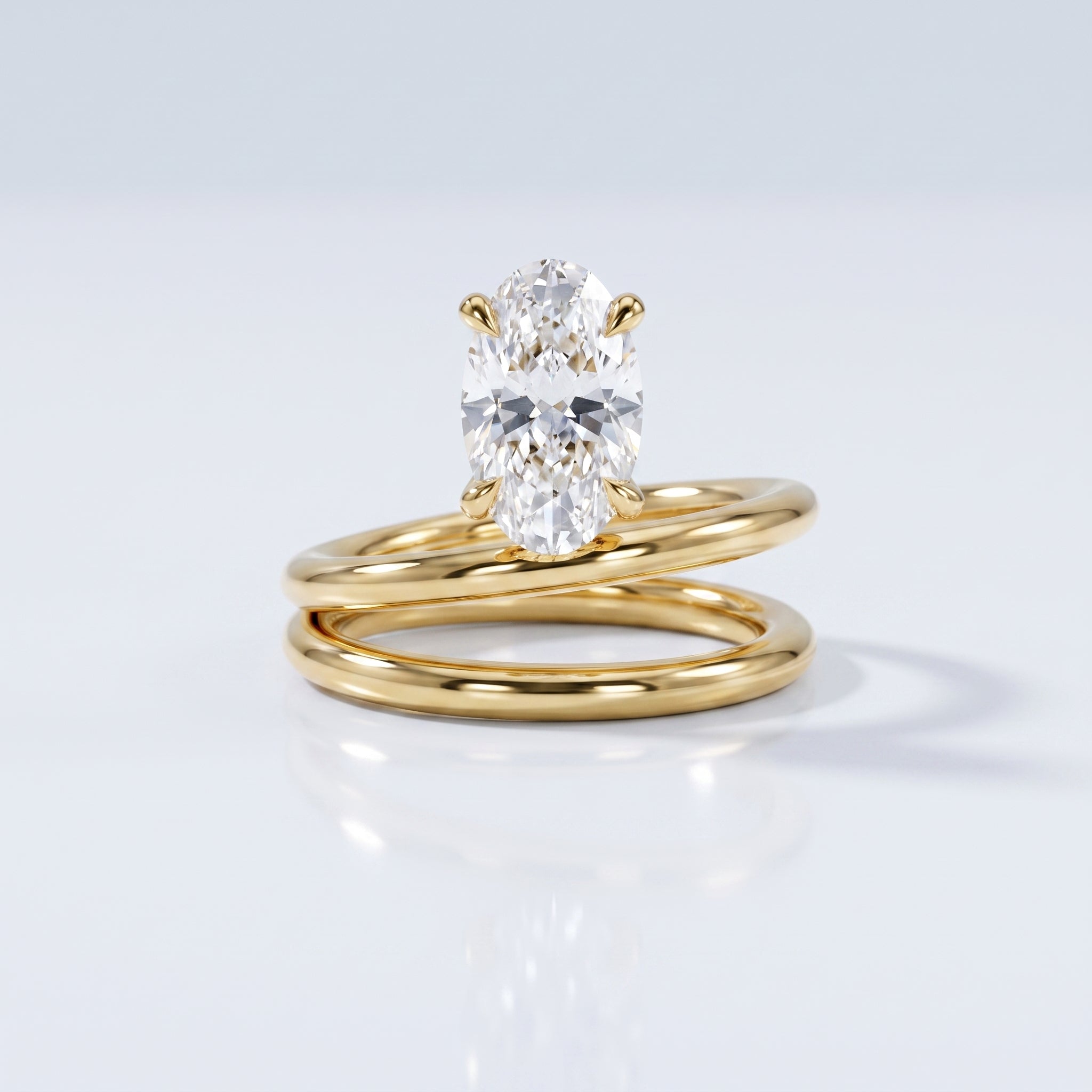 Marquise Swirl Solitaire Engagement Ring – 1 CT Lab Grown Diamond
