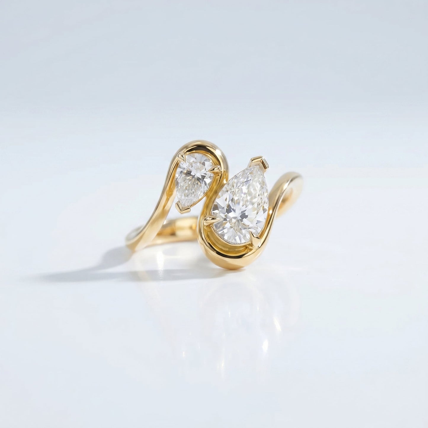 Marquise Swirl Solitaire Engagement Ring – 1 CT Lab Grown Diamond
