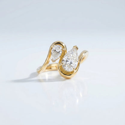 Marquise Swirl Solitaire Engagement Ring – 1 CT Lab Grown Diamond
