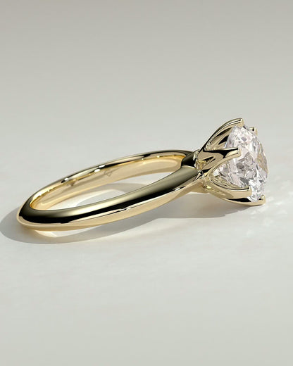 Round Halo, Pave & Split Shank Engagement Ring – 1.93 CT Lab Grown Diamond