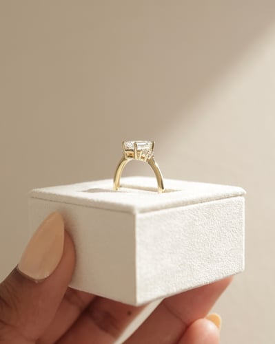 2.0 CT Emerald Cluster Style Lab Grown Engagement Ring