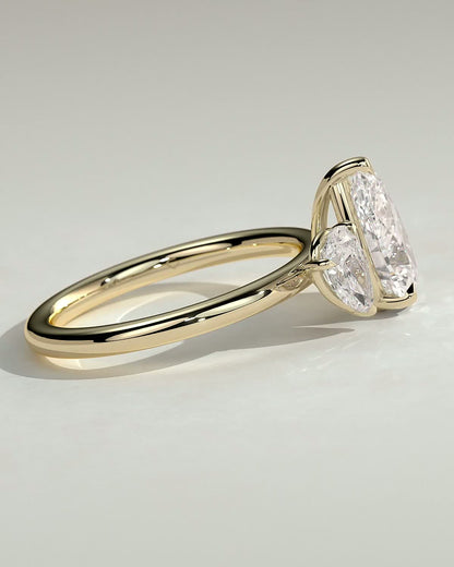 2.8 CT Pear Cut Toi Et Moi Lab Grown Diamond Engagement Ring