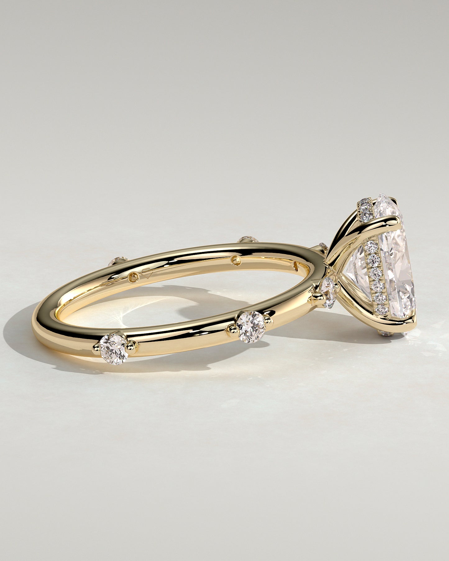 2 CT Oval Dainty Styled Lab Grown Diamond Engagement Ring For Women