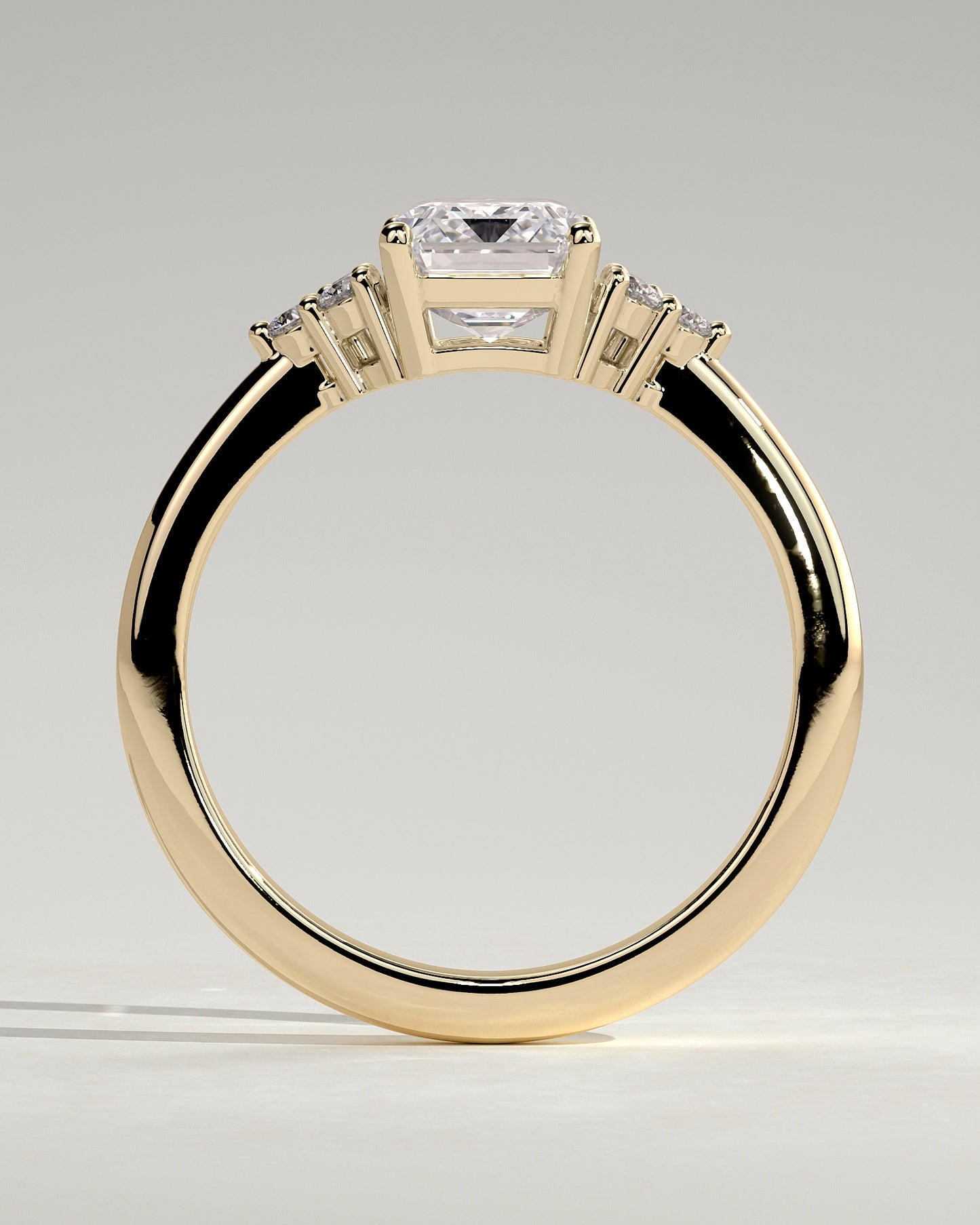 2.0 CT Emerald Cluster Style Lab Grown Engagement Ring