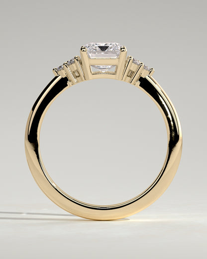 2.0 CT Emerald Cluster Style Lab Grown Engagement Ring