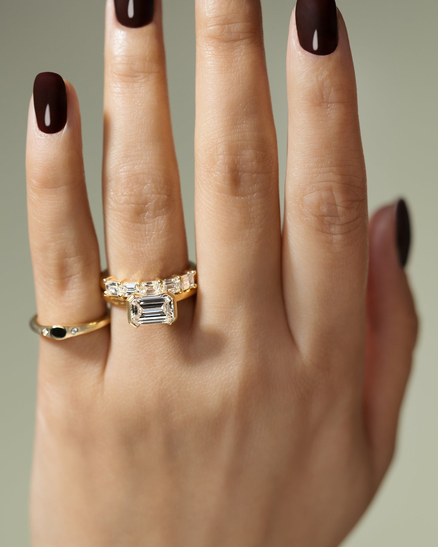 2 CT Emerald Cut East-West Solitaire Lab Grown Diamond Engagement Ring