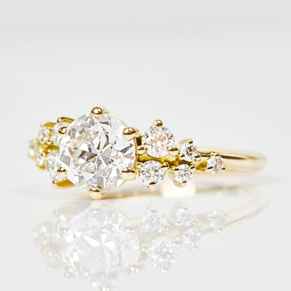 Marquise Shaped Three Stone Lab Grown Diamond Engagement Ring