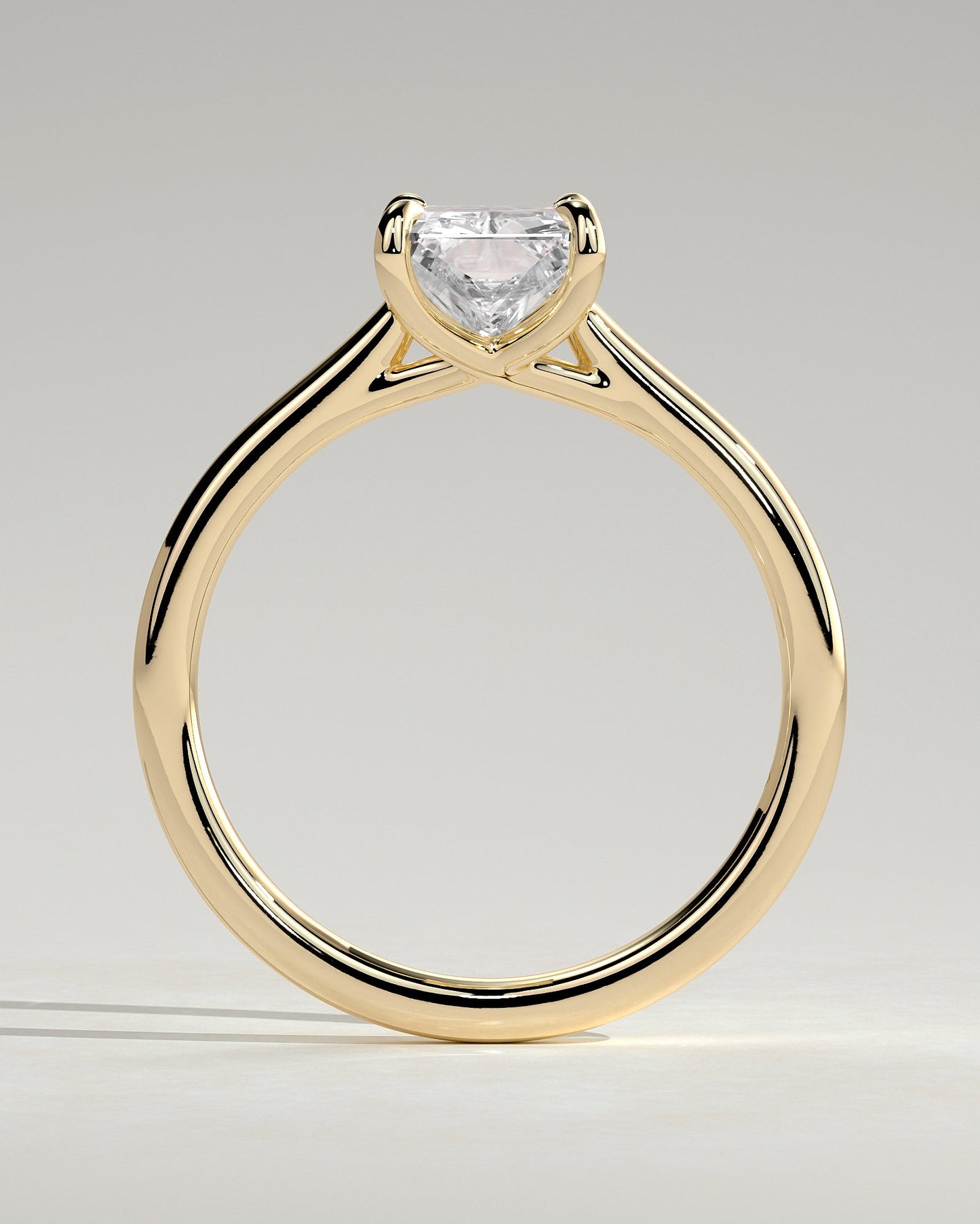 Radiant Solitaire Lab Grown Diamond Engagement Ring