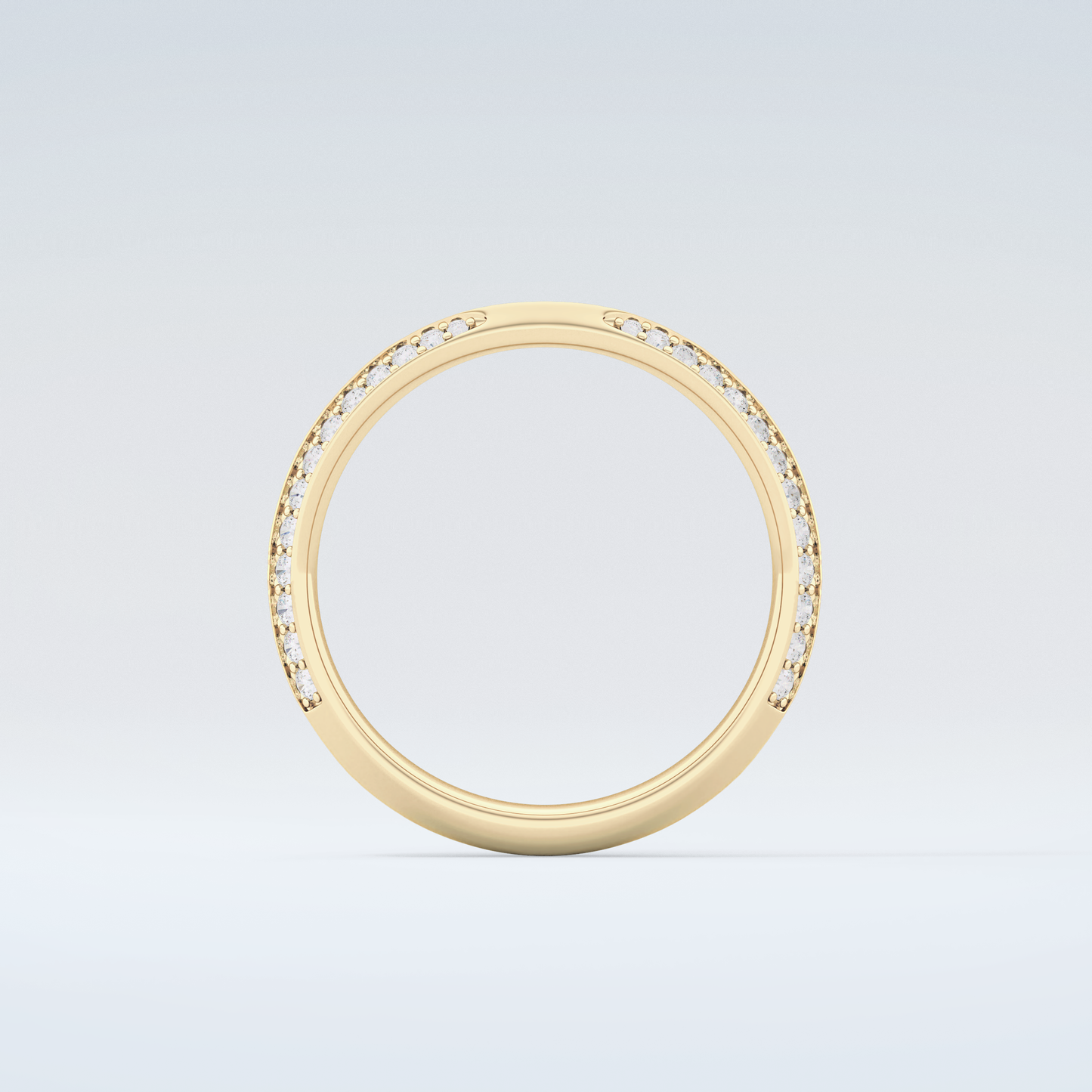 0.16 TCW Round Shaped Moissanite Wedding Band 2