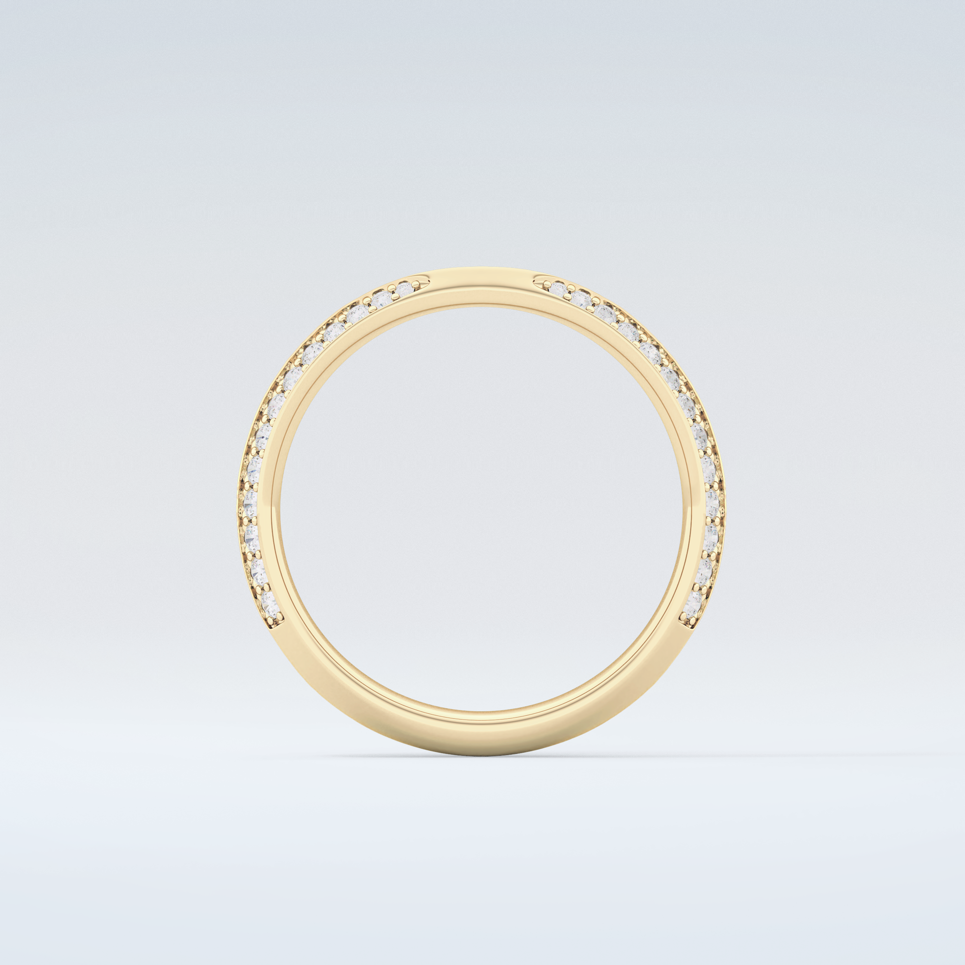 0.16 TCW Round Shaped Moissanite Wedding Band 2