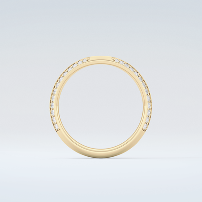 0.16 TCW Round Shaped Moissanite Wedding Band 2