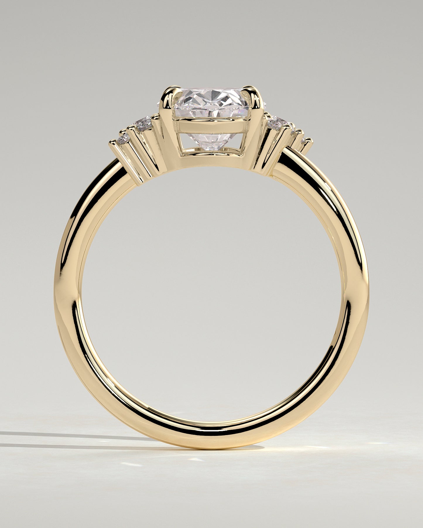 2 CT Oval Cut Cluster Lab Grown Diamond Engagement Ring For Women