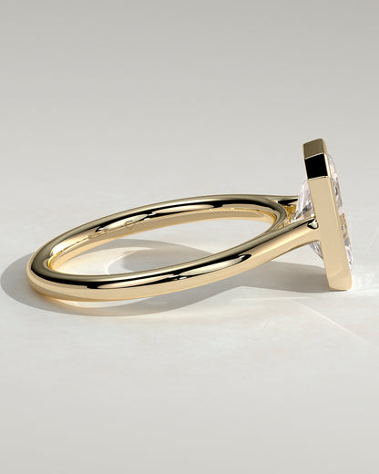 2.0 CT Radiant Cut Cathedral & Bezel Lab Grown Diamond Engagement Ring