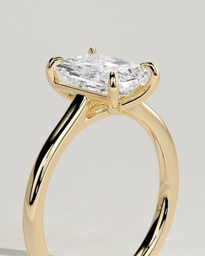 Radiant Solitaire Lab Grown Diamond Engagement Ring