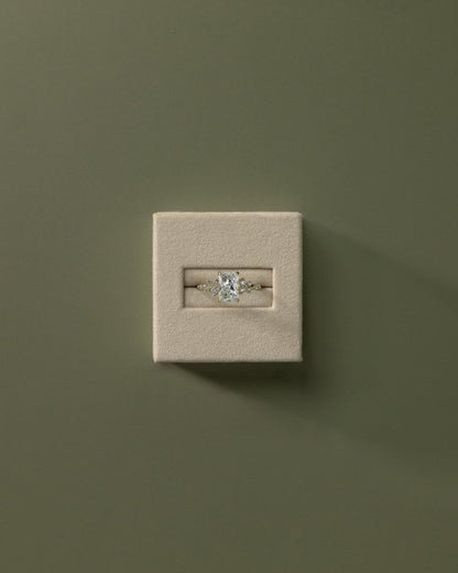 Radiant Cluster Lab Grown Diamond Engagement Ring
