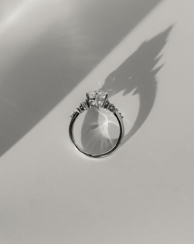 2 CT Round Cut Cluster Styled Lab Grown Diamond Engagement Ring