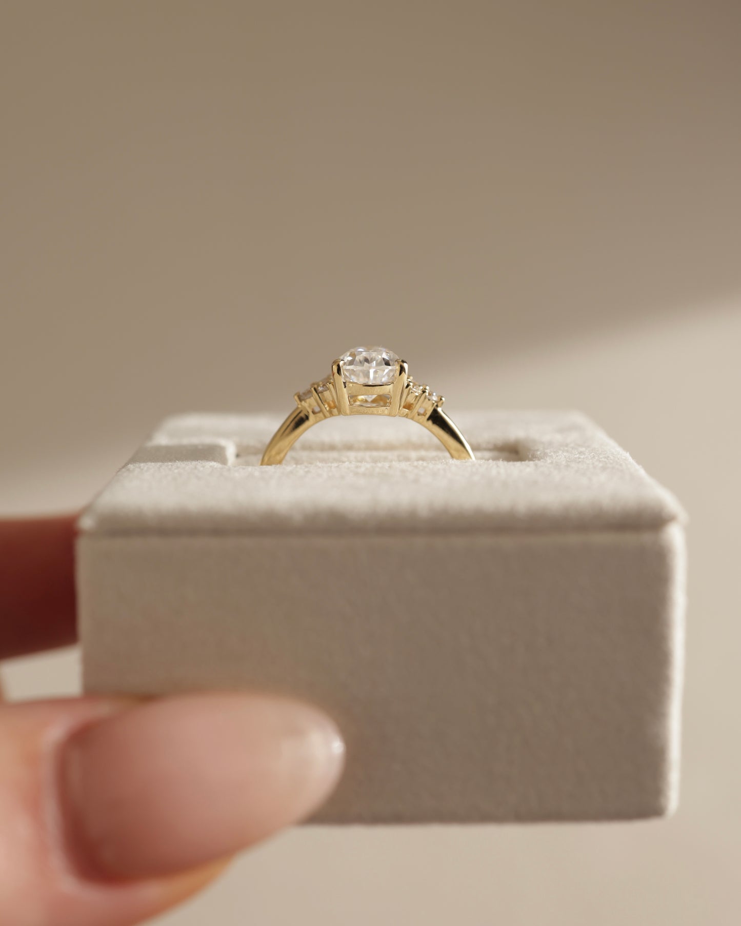 2 CT Pear Cut Cluster Styled Lab Grown Diamond Engagement Ring