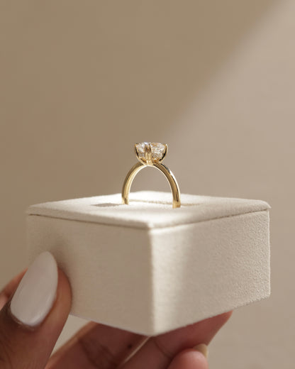 2 CT Oval Cut Hidden Halo Styled Lab Grown Diamond Engagement Ring