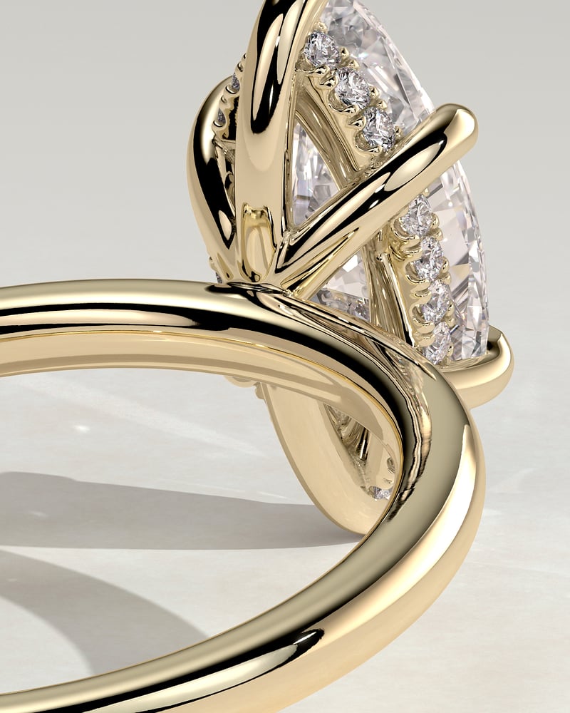 2 CT Marquise Cut Hidden Halo Styled Lab Grown Diamond Engagement Ring