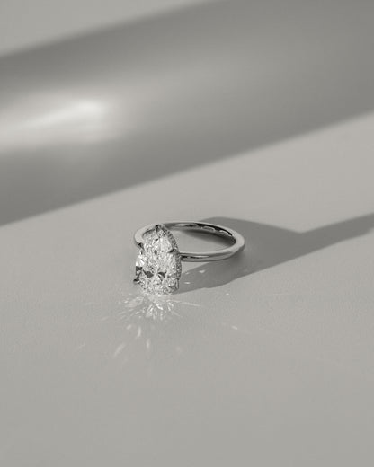 2 CT Pear Cut Hidden Halo Styled Lab Grown Diamond Engagement Ring For Women