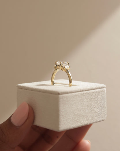 2 CT Emerald Cut Three Stone Lab Grown Diamond Engagement Ring