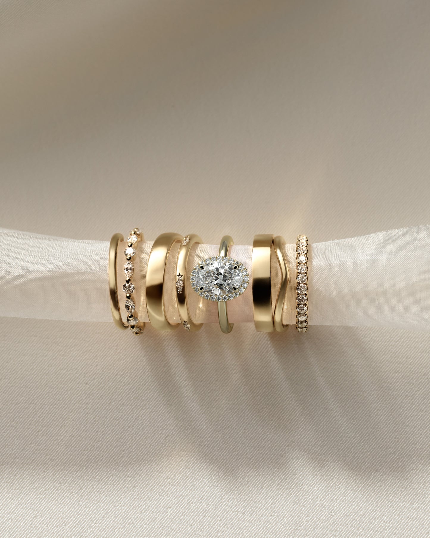 2 CT Oval Cut Halo Lab Grown Diamond Engagement Ring