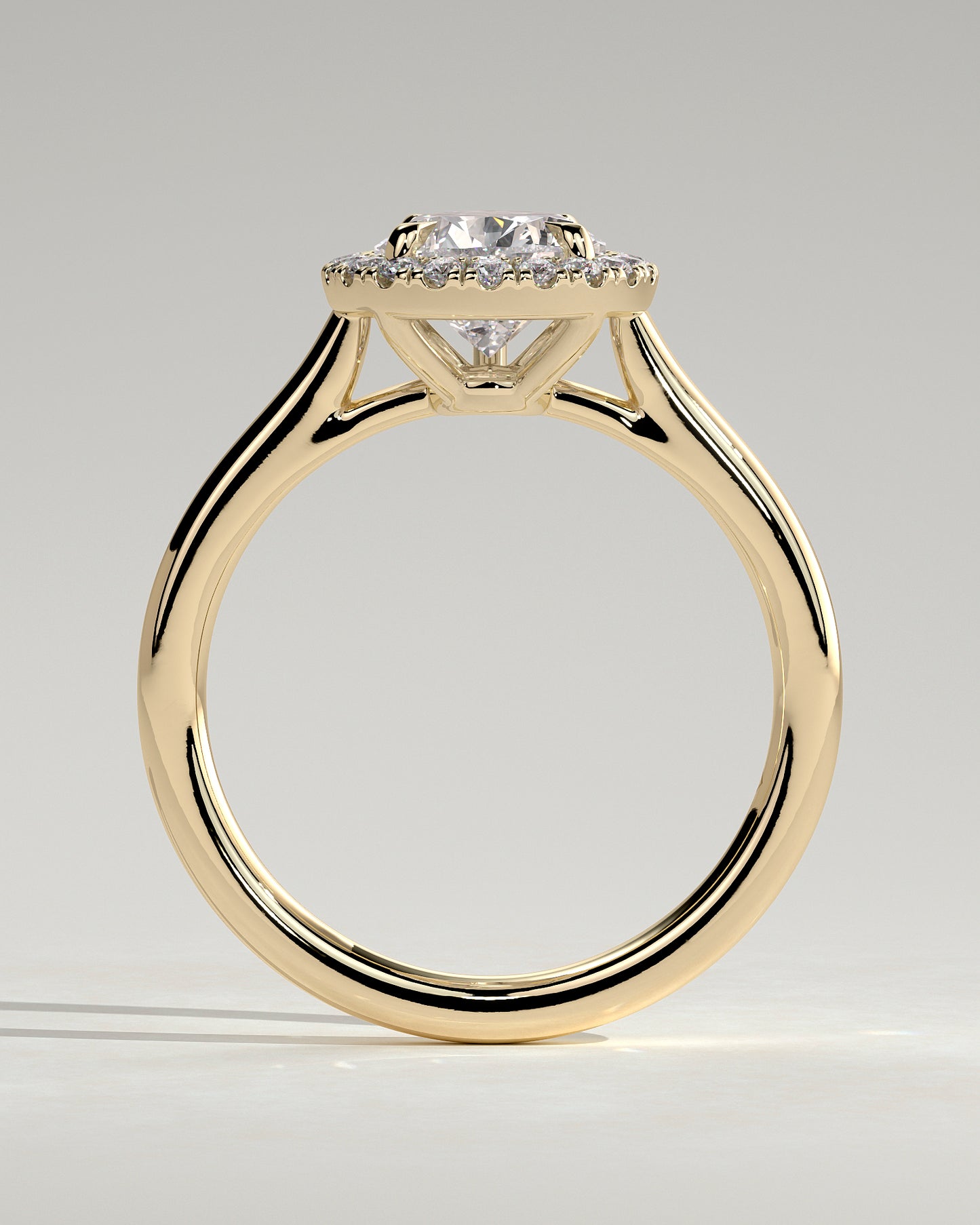 2 CT Pear Cut Halo Style Lab Grown Diamond Engagement Ring