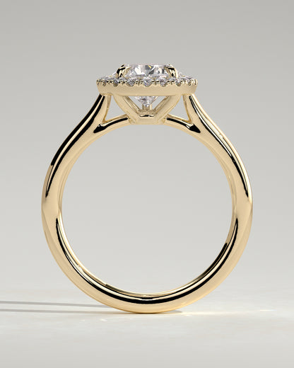 2 CT Pear Cut Halo Style Lab Grown Diamond Engagement Ring