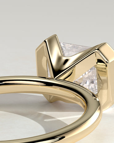 2 CT Emerald Cut East-West Solitaire Lab Grown Diamond Engagement Ring