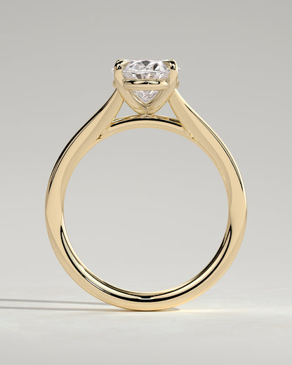 2 CT Oval Shaped Split Shank Lab Grown Diamond Engagement Ring