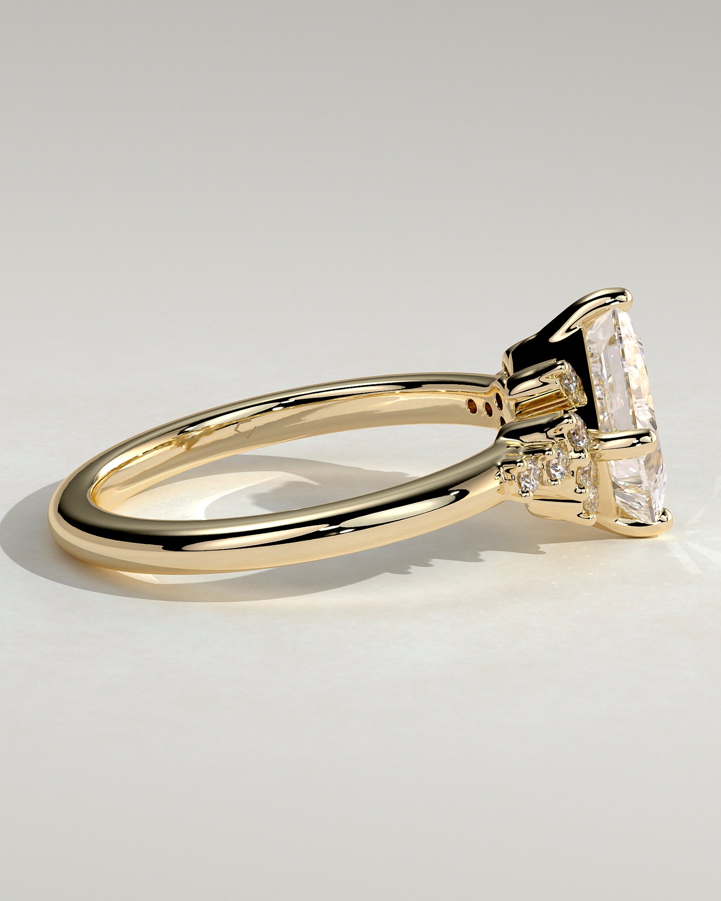 Princess Cut Custer Lab Grown Diamond Engagement Ring